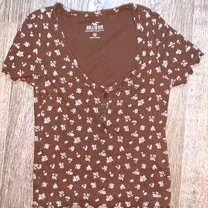 Brown flower top!